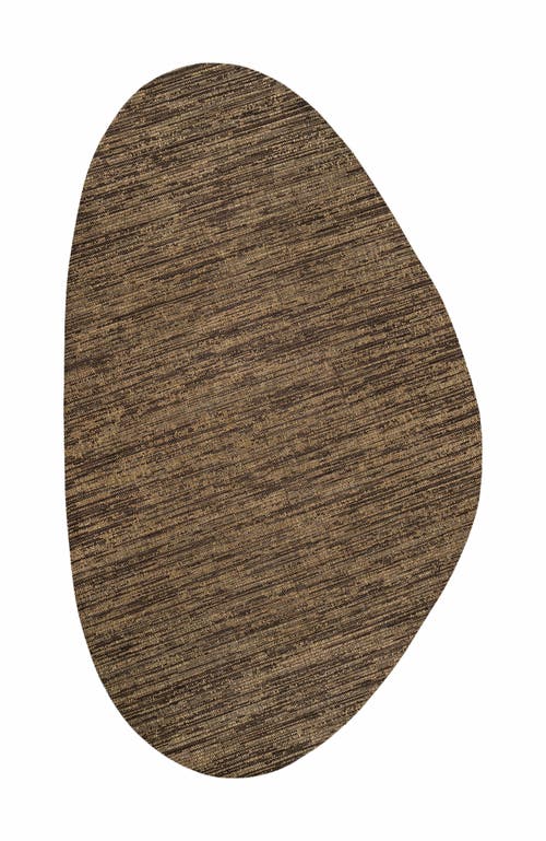 Jonathan Y Callan Modern Rustic Abstract Indoor/outdoor Shaped Area Rug In Brown/black