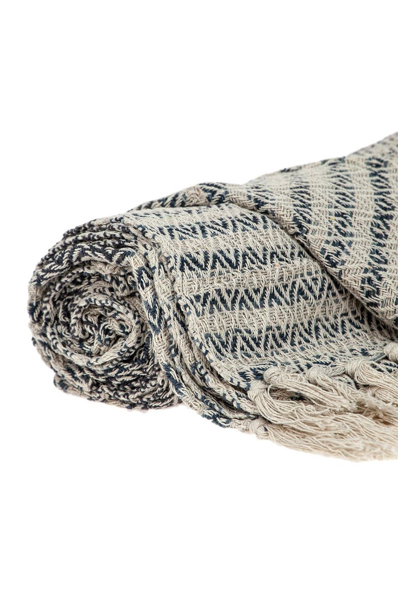 PARKLAND COLLECTION Ivy Transitional Beige 52" x 67" Woven Handloom Throw, Alternate, color, Beige