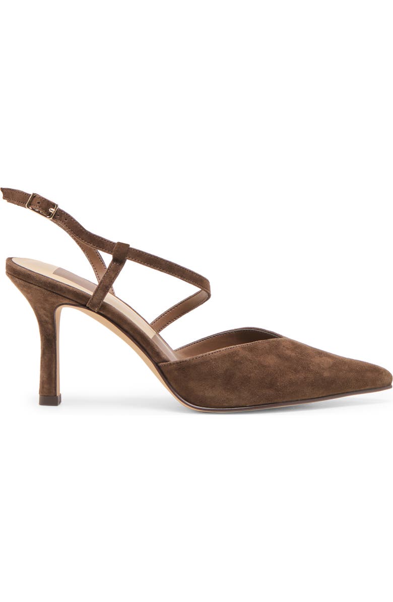 Dolce Vita Kamra Pointy Toe Slingback Pump, Alternate, color, Dark Brown Suede