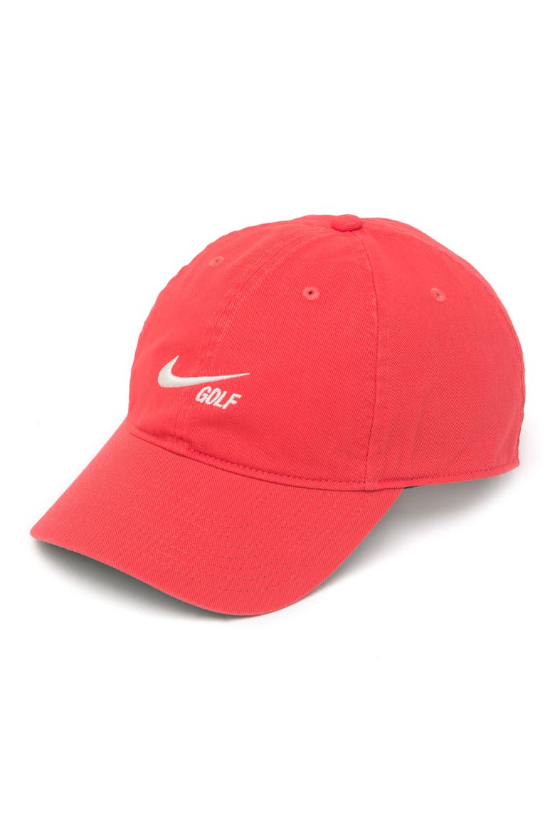 Washed Solid Cotton Baseball Cap, Main, color, TRACK RED/ANTHRACITE/SAIL