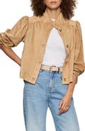 Sanctuary Puff Sleeve Faux Suede Jacket