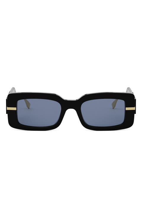 'Fendigraphy 51mm Rectangular Sunglasses
