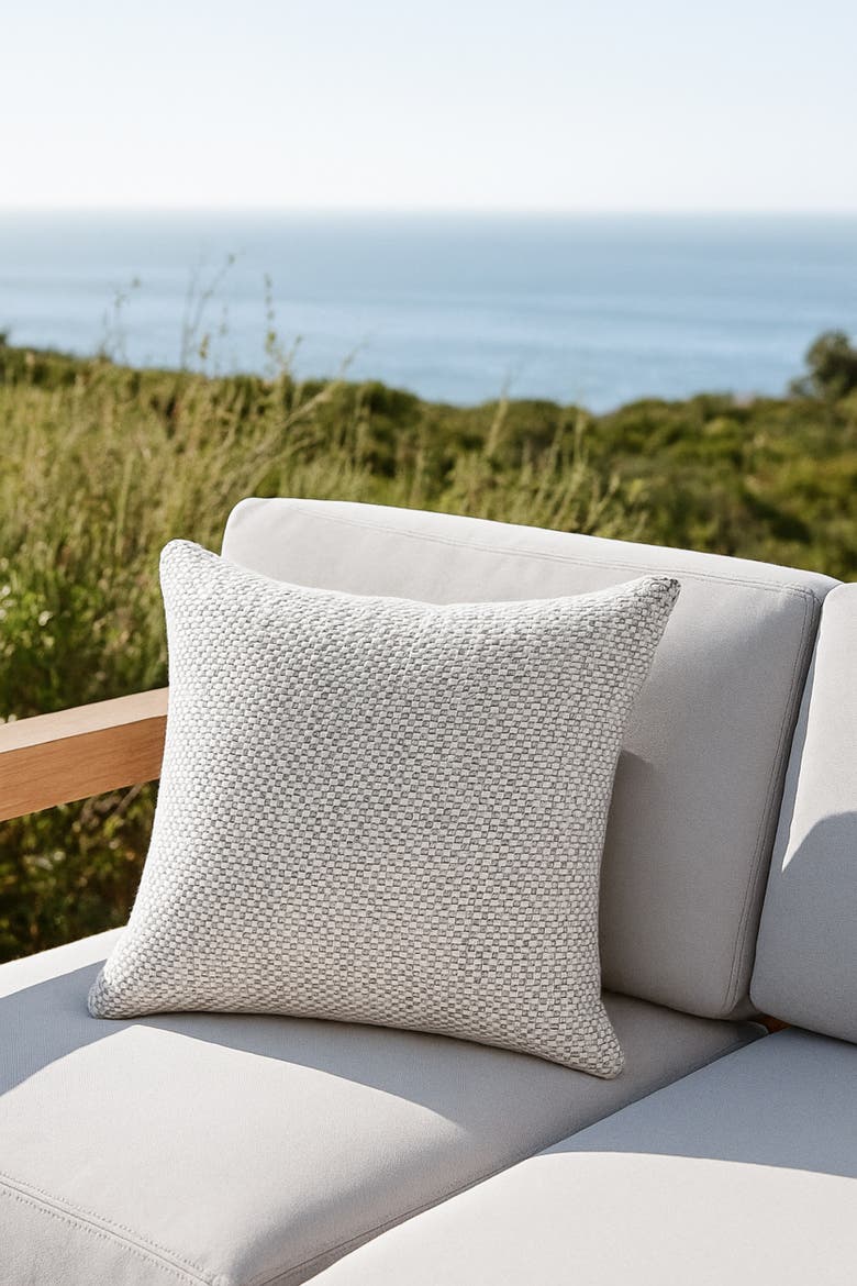 Shoreline Grid Pillow, Alternate, color, Light Grey