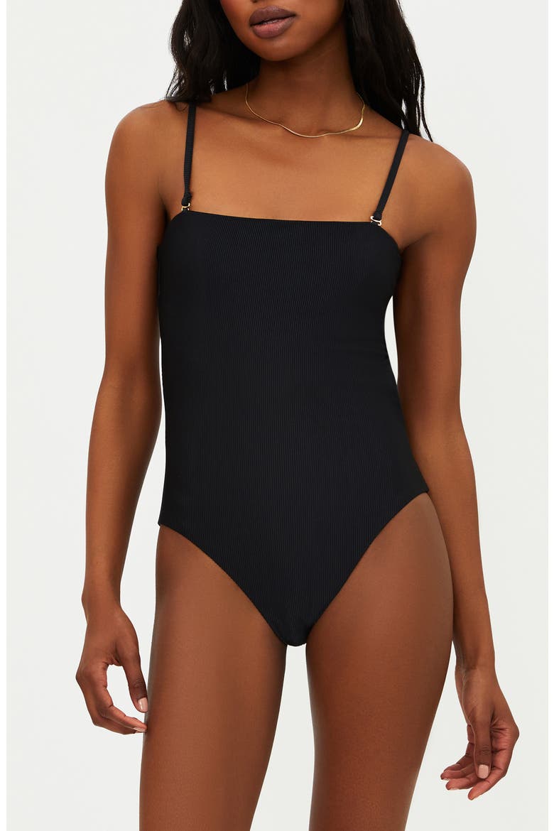 Stassia One-Piece Swimsuit, Main, color, BLACK