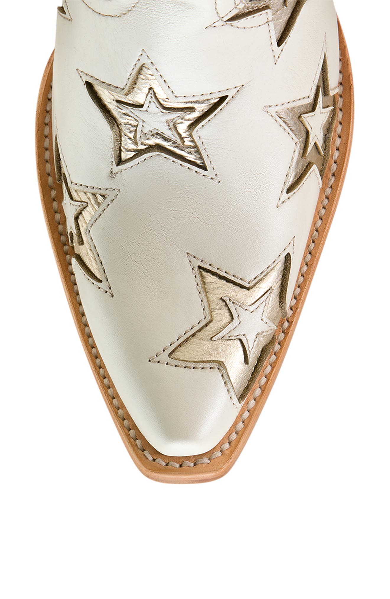Casanova Star X Toe Western Boot, Alternate, color, WHITE