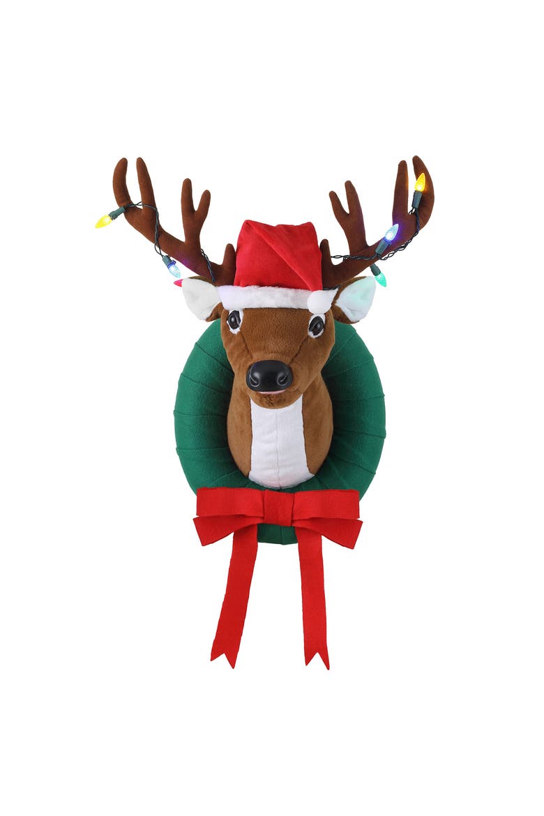17 in. Animated Singing Reindeer, Main, color, Brown