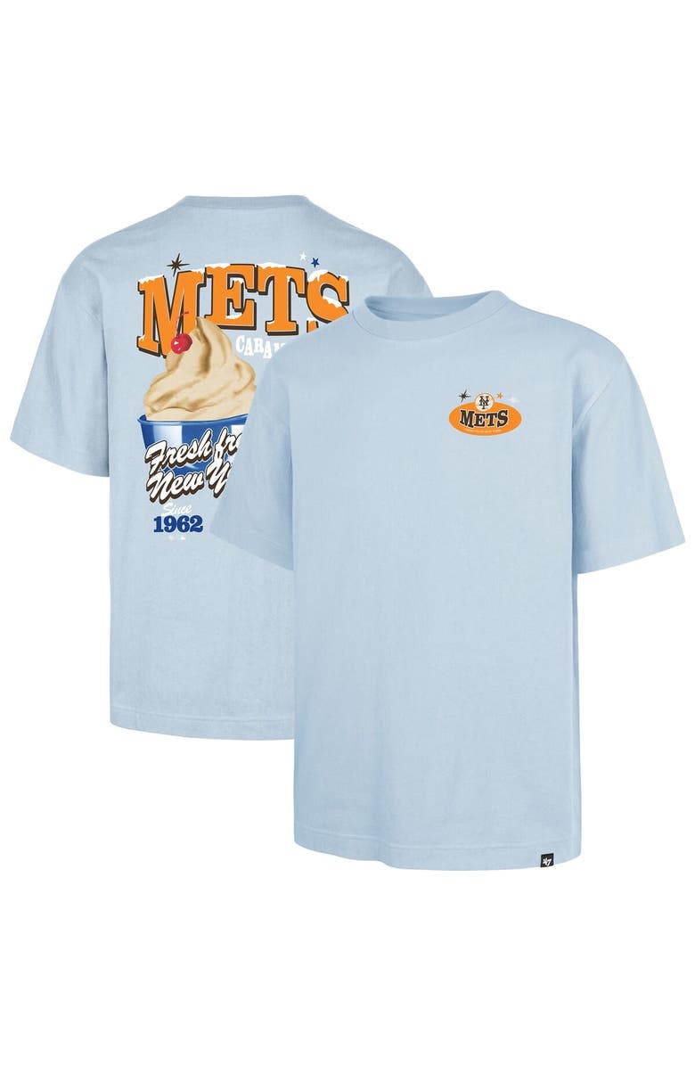 '47 Men's '47 Light Blue New York Mets Ice Cream Parlor Foundation T-Shirt, Alternate, color, Light Blue