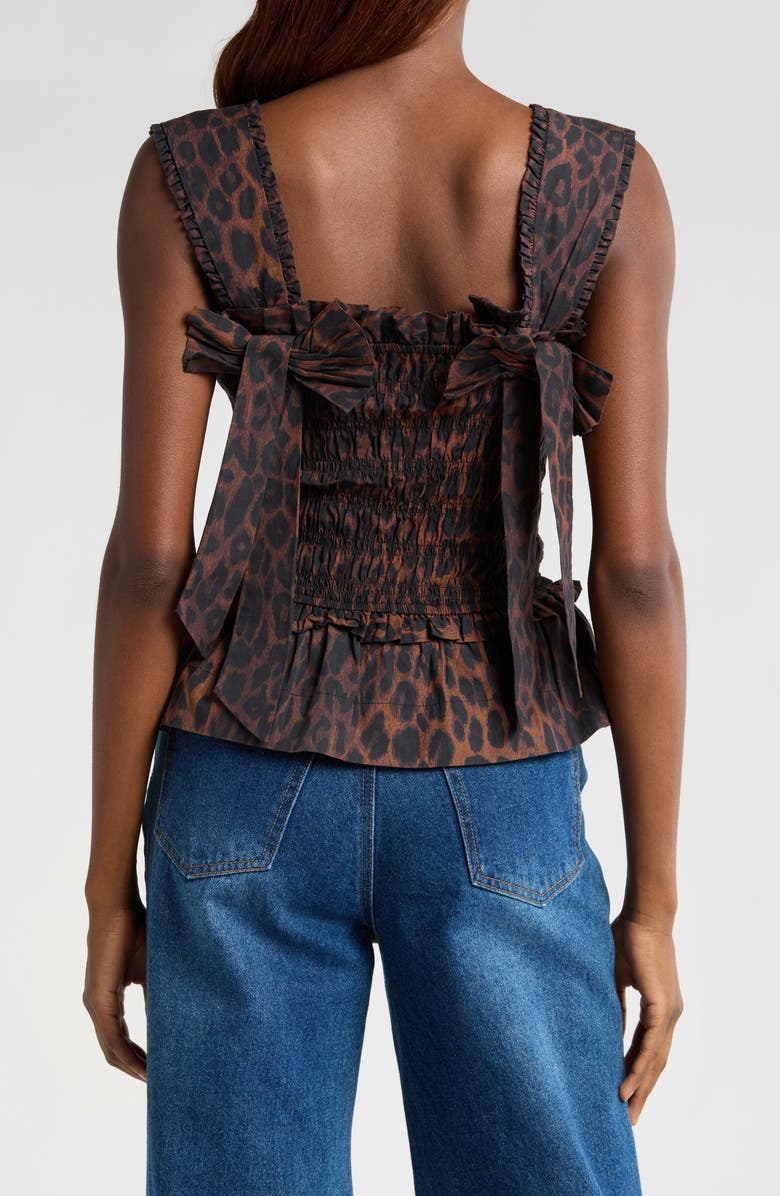 Damson Madder Tish Leopard Peplum Top, Alternate, color,
