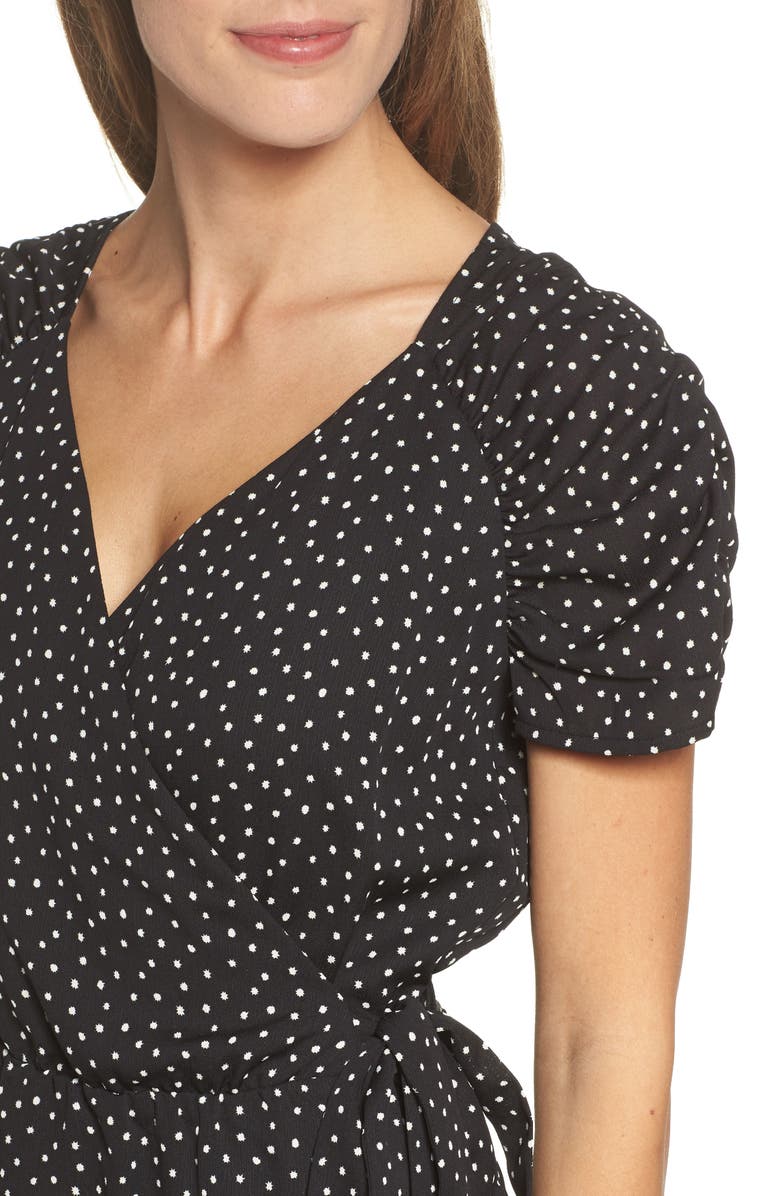 19 Cooper Ruche Sleeve Wrap Dress, Alternate, color, 