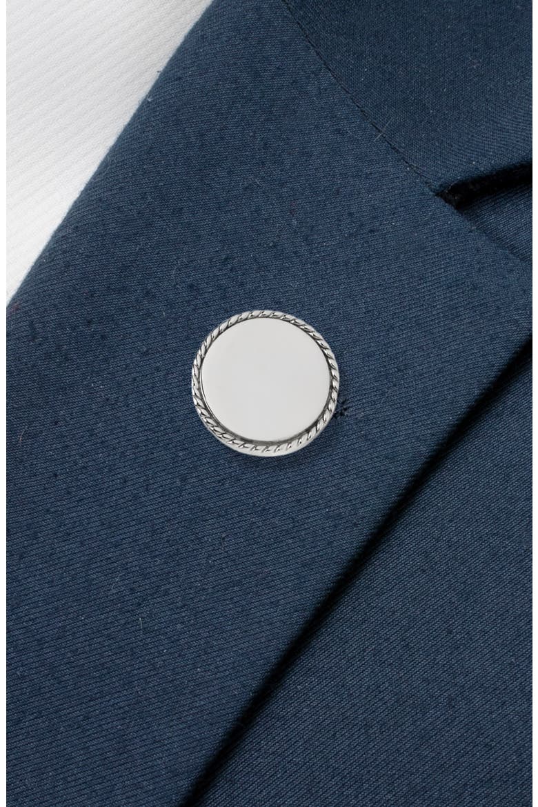 Rope Trim Lapel Pin, Alternate, color, SILVER