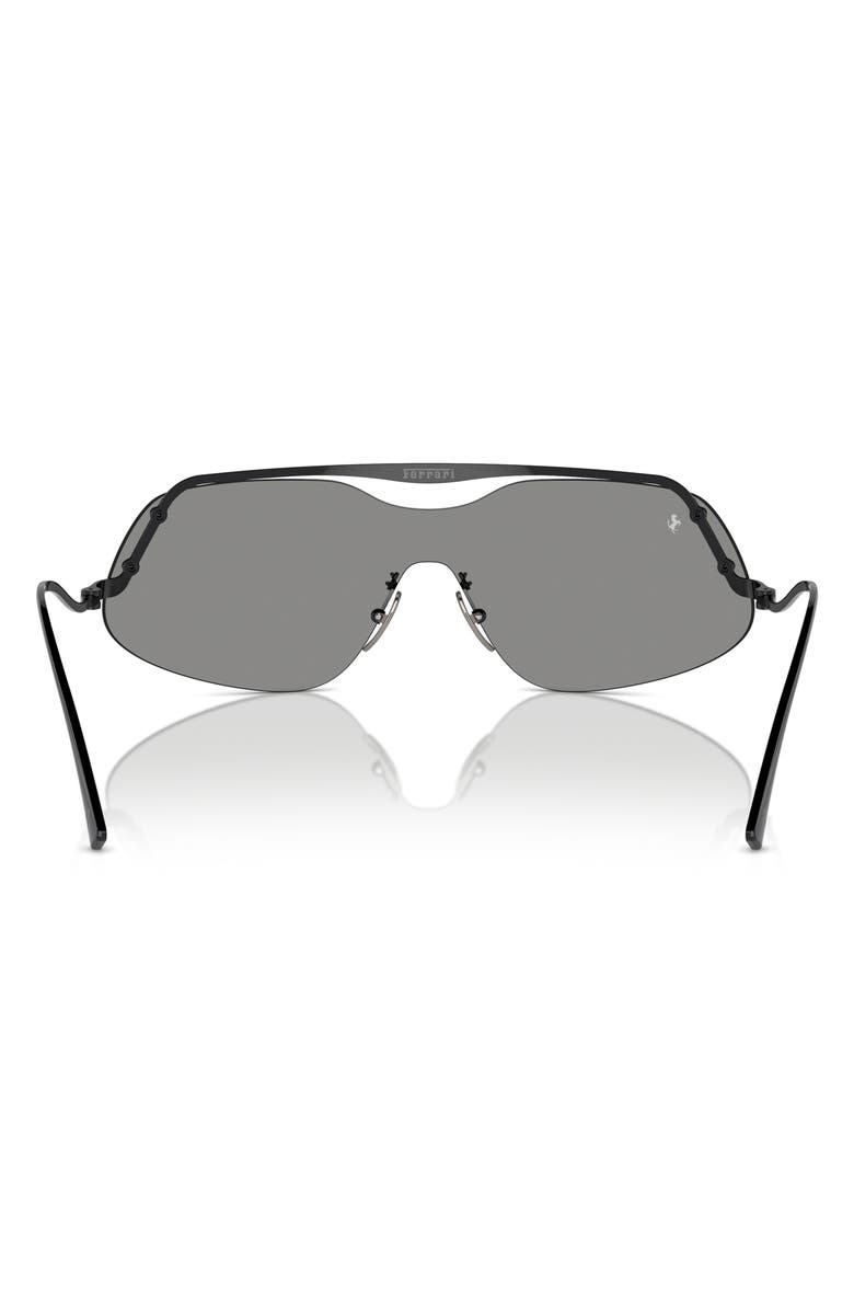 Scuderia Ferrari 138mm Rectangular Sunglasses, Alternate, color, Black / Mirror Silver