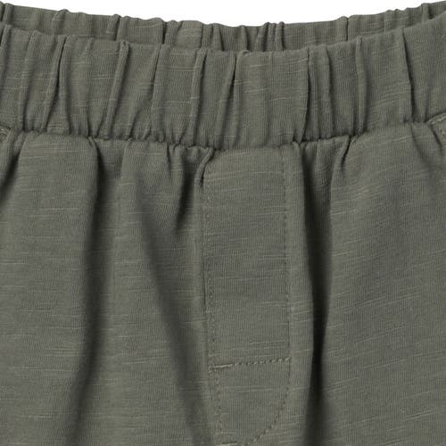 Modern Moments™ By Gerber Johnny Collar Shirt And Shorts Set In Medium Green Stripe