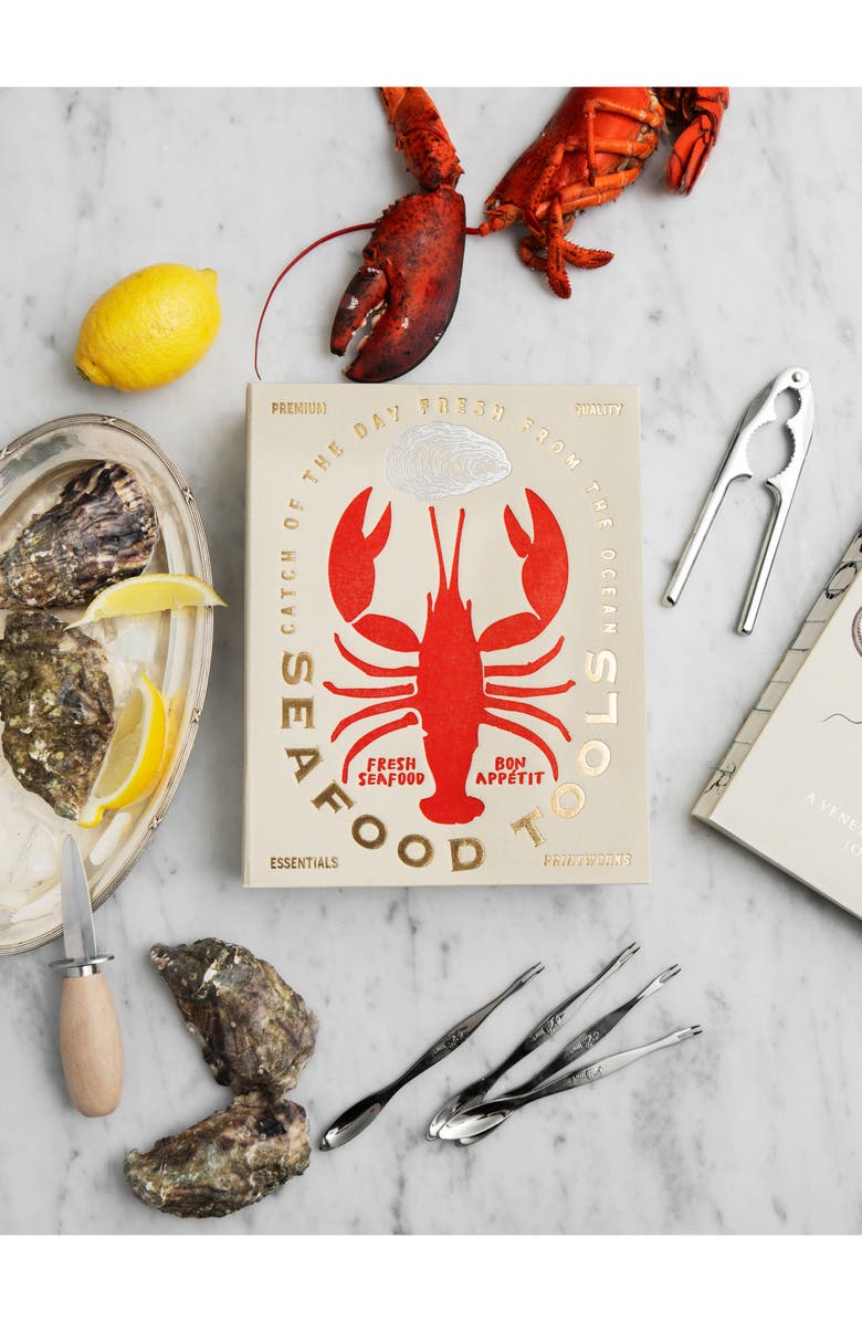 PRINTWORKS The Essentials Seafood Tools Gift Set, Alternate, color, Beige/ Multi