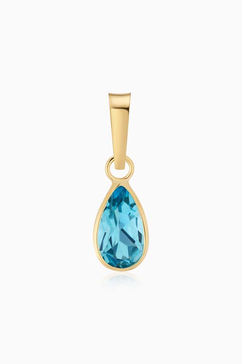 14K Yellow Gold Vivid Pear Pendant Charm