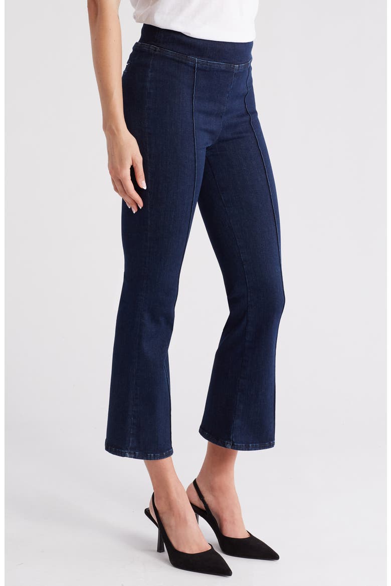 Jet Set Pintuck Crop Mini Bootcut Pull-On Jeans, Alternate, color, KELLER