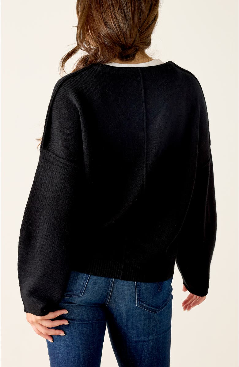 Voyageur by MERSEA Lugano Cashmere V-Neck Sweater, Alternate, color, Black