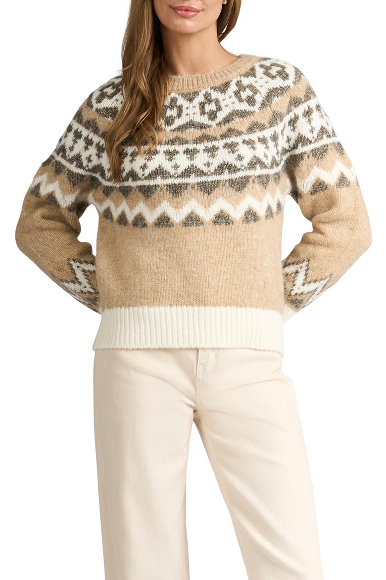 Janis Fair Isle Sweater, Main, color, NEW BISCOTTI