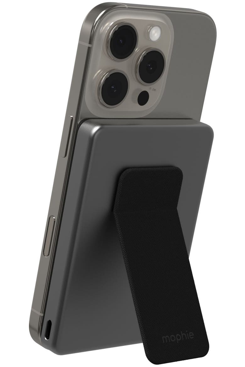 Powerstation Wireless 5,000 mAh Slim 15W Power Bank with Stand, Alternate, color, Black
