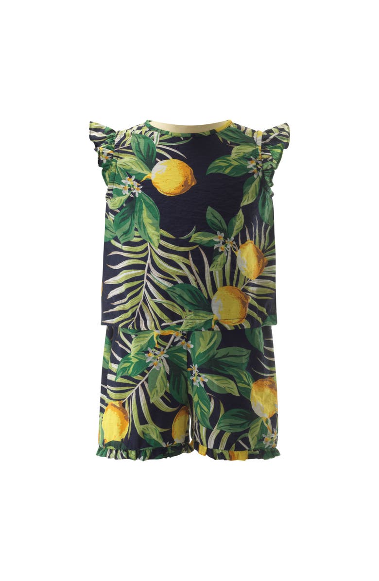 Rachel Riley Lemon Ruffle Set, Main, color, Navy