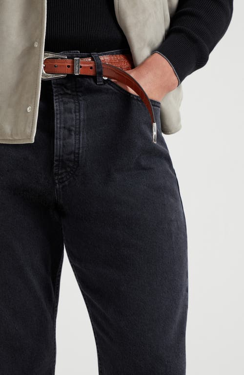 Brunello Cucinelli Denim Iconic Fit Five-pocket Pants In Dark Grey