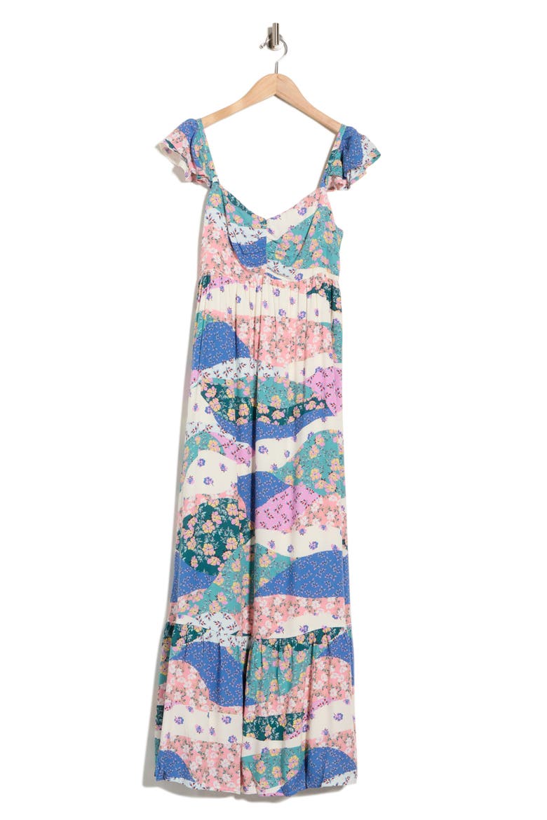 Sweetheart Maxi Dress, Alternate, color, IVORY/ JADE