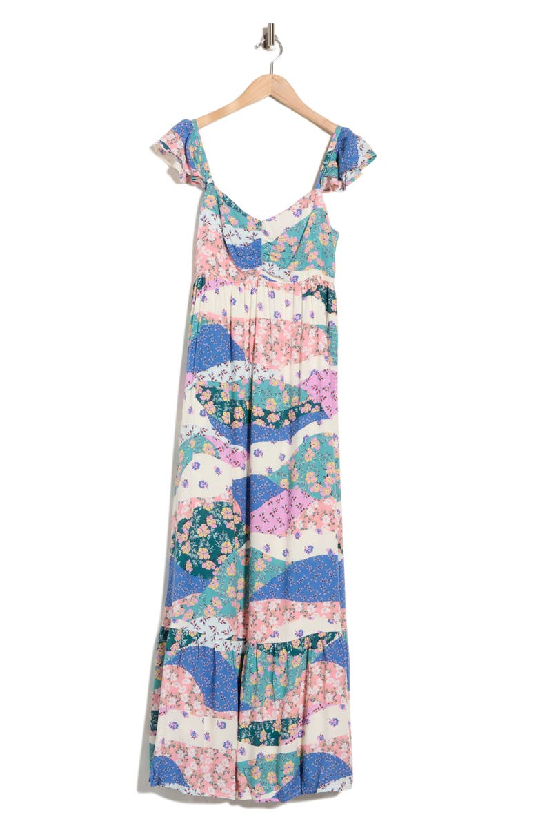 Lovestitch Sweetheart Maxi Dress, Alternate, color, Ivory/ Jade