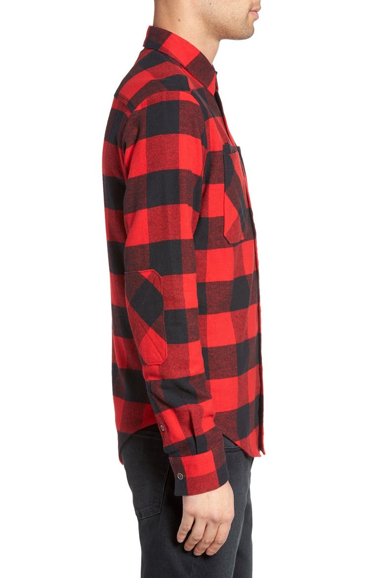 Z.A.K. Trim Fit Buffalo Check Flannel Shirt, Alternate, color, RED/ BLACK BUFFALO
