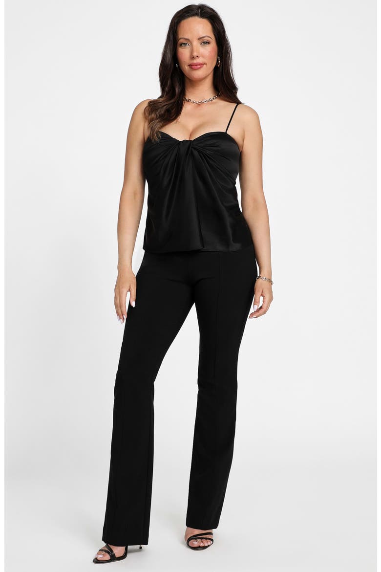 Aretha Drape Satin Camisole, Alternate, color, JET BLACK