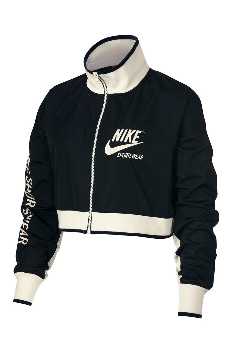 Sportswear Archive Women's Track Jacket, Main, color, BLACK/ BLACK/ SAIL/ SAIL