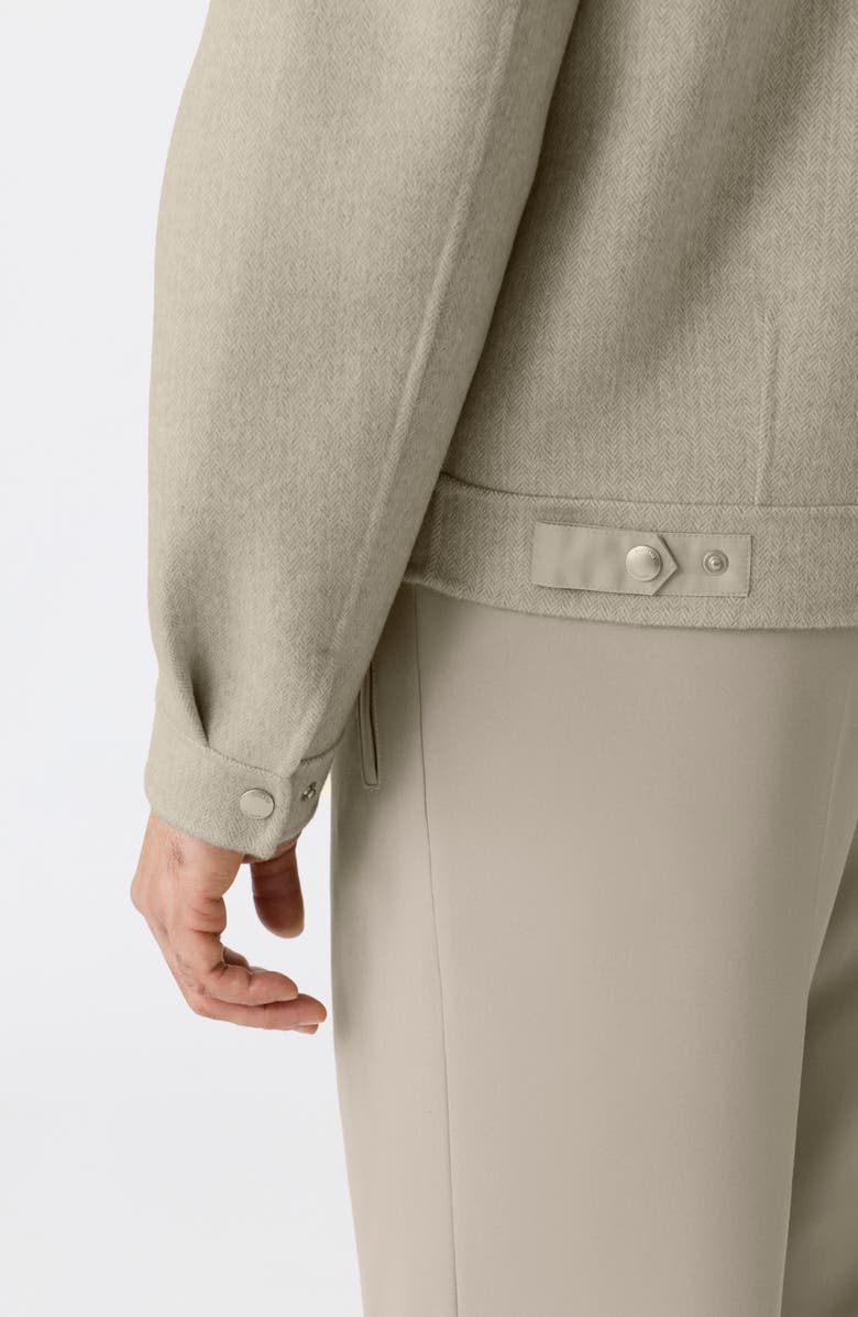 Mackage Hayes Herringbone Mixed Media Wool Jacket, Alternate, color, Taupe Mix-Taupe