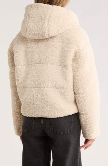 Faux Shearling Hooded Jacket