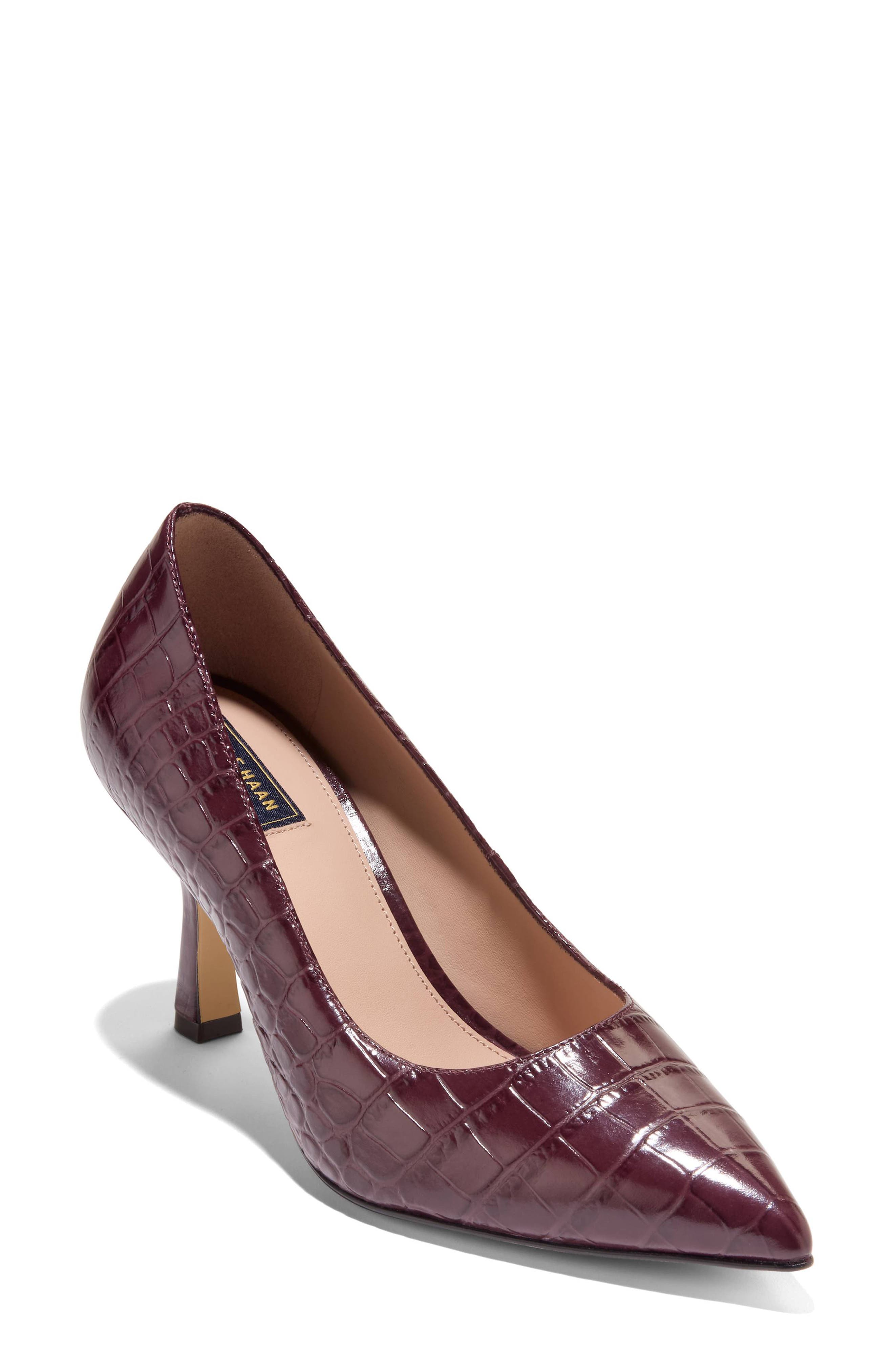 BLOODSTONE CROC PRINT LEATHER