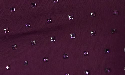 Steve Madden Luxe Melvina Stud Mock Neck Knit Top In Burgundy