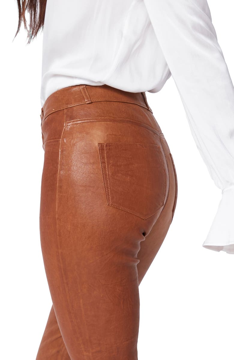 PAIGE Hoxton High Waist Skinny Leather Pants, Alternate, color, 