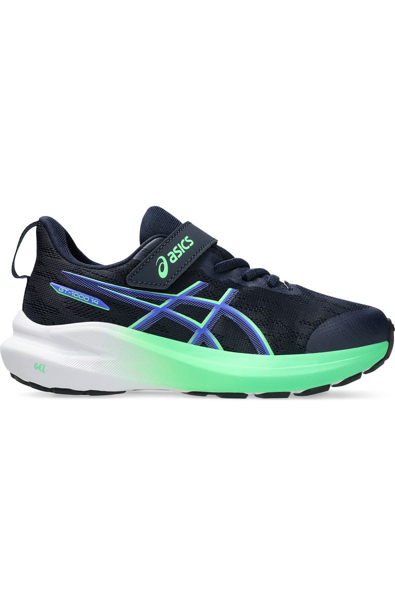 ASICS<sup>®</sup> Kids' GT-1000 13 Running Sneaker, Alternate, color, Midnight/ Vital Green