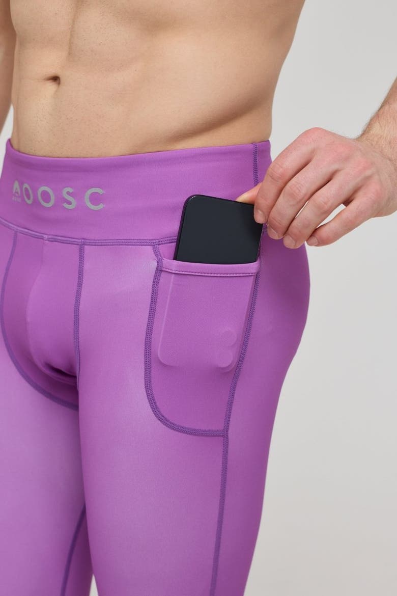 Elite Activewear Leggings - Purple, Alternate, color, Grey