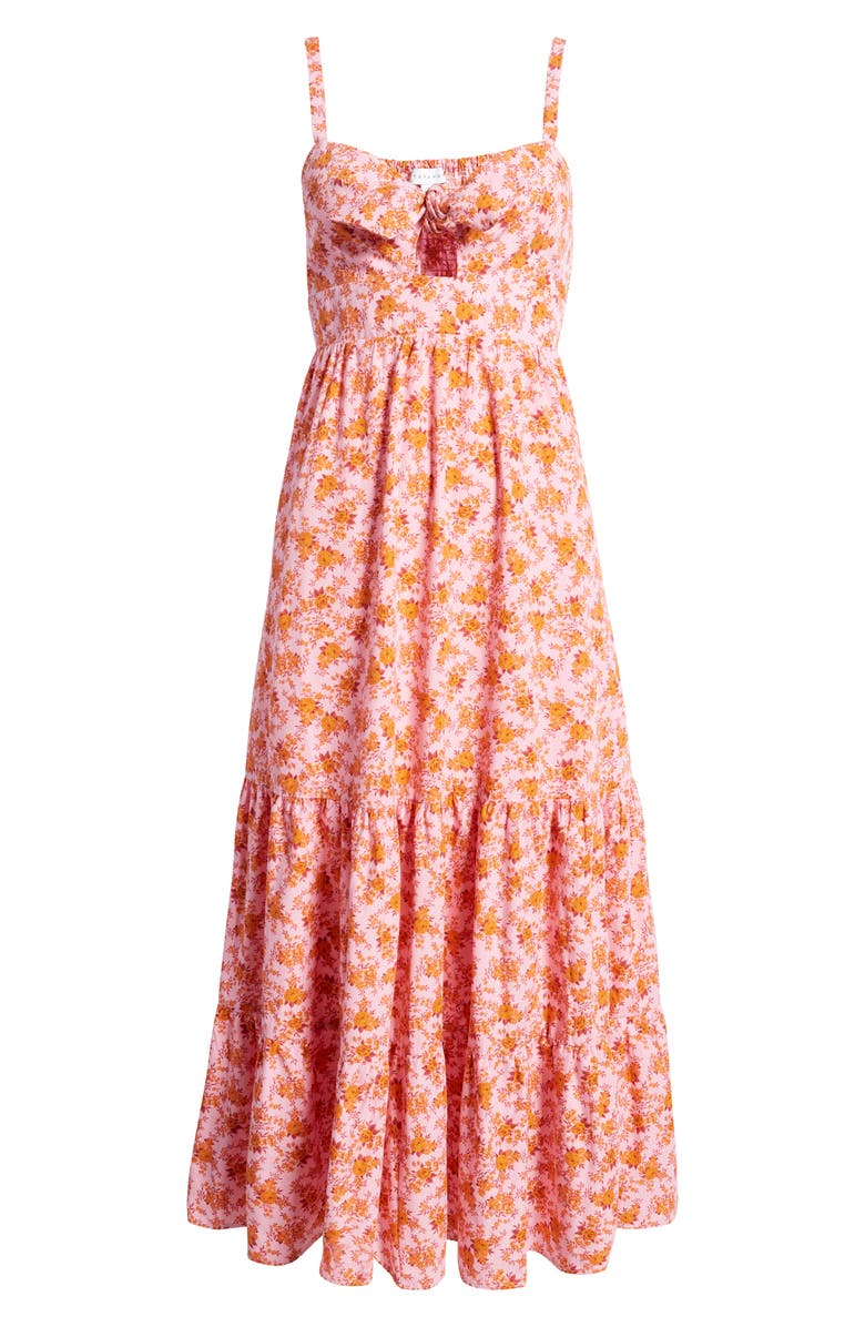 Topshop Floral Print Cotton Sundress, Alternate, color,