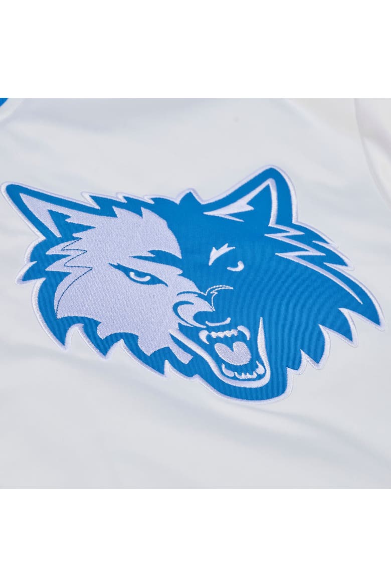Men's Mitchell & Ness  White Minnesota Timberwolves Arctic Lightweight Full-Snap Satin Jacket, Alternate, color, White