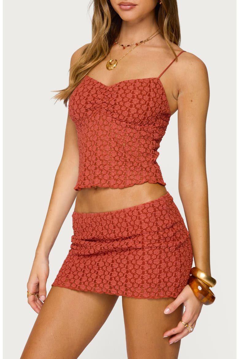 Josephina Textured Floral Tank, Alternate, color, HAMRA