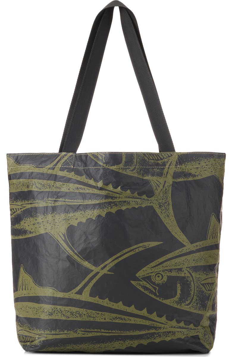 Aloha Collection Ahi Reversible Water Resistant Tyvek<sup>®</sup> Tote, Alternate, color, Olive/ Black