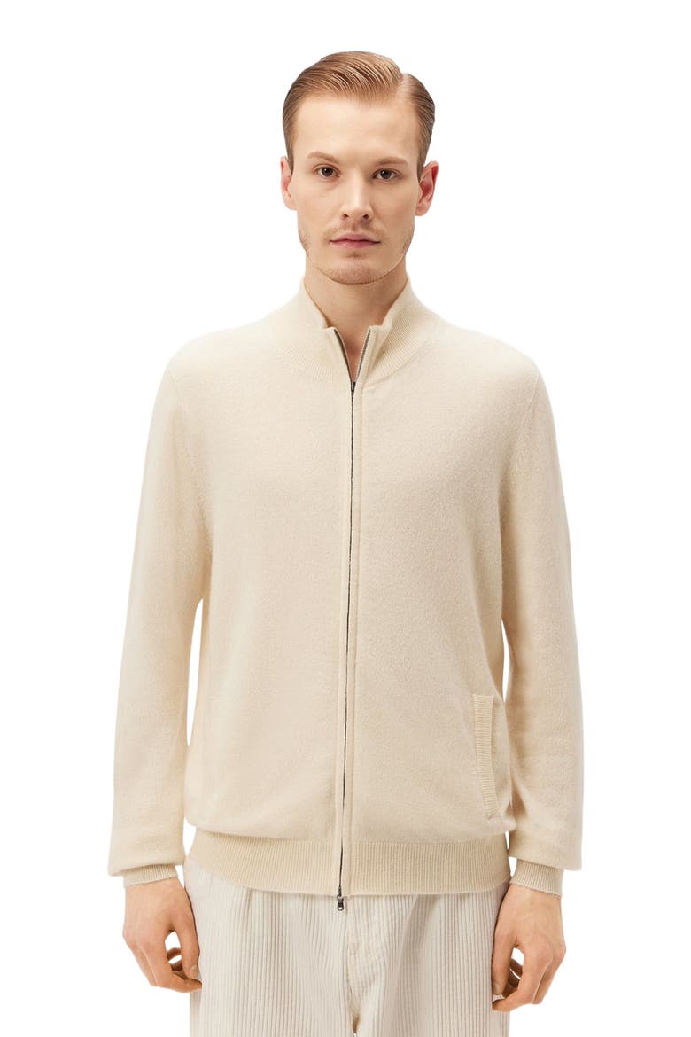 Essential Full-Zip Cashmere Cardigan, Alternate, color, off white