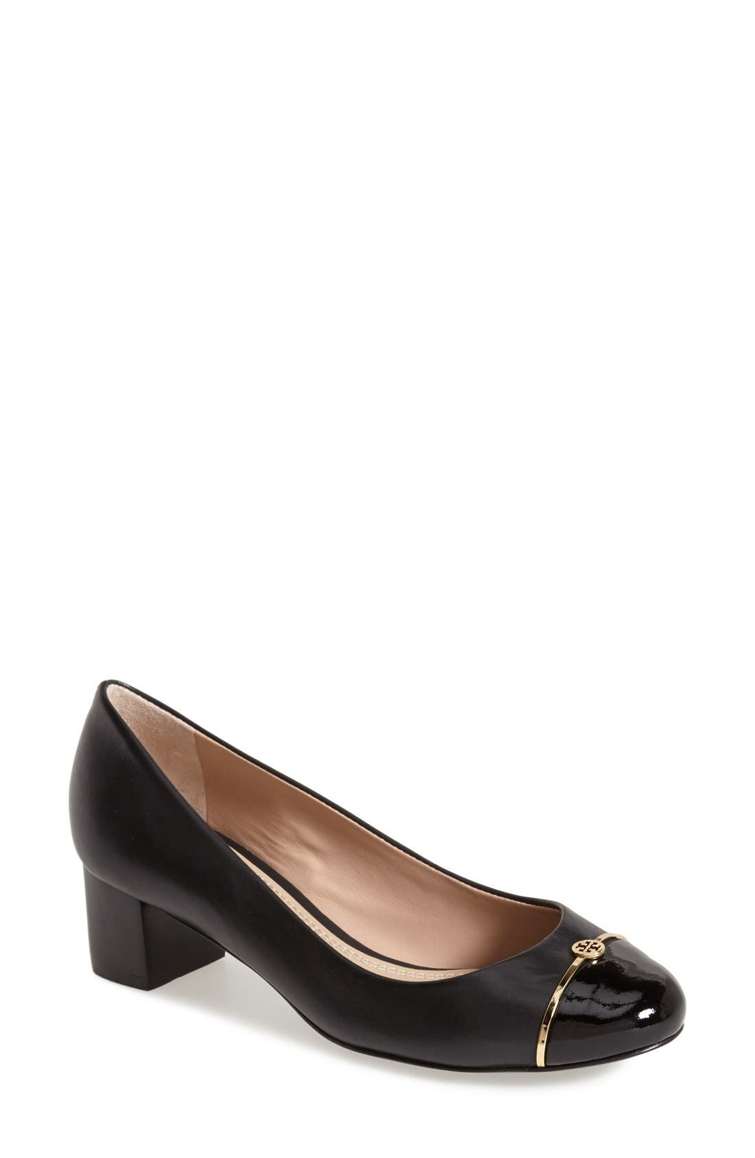 Tory Burch Cap Toe Leather Pump, Main, color, 