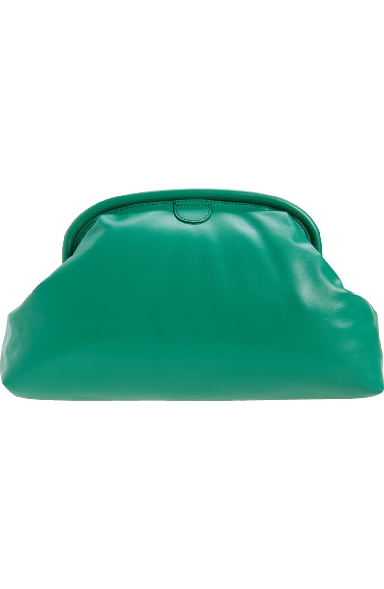 Stella McCartney Falabella Padded Faux Leather Clutch with Chain, Alternate, color, Bright Green