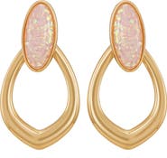 Vince Camuto Faux Stone Doorknocker Earrings