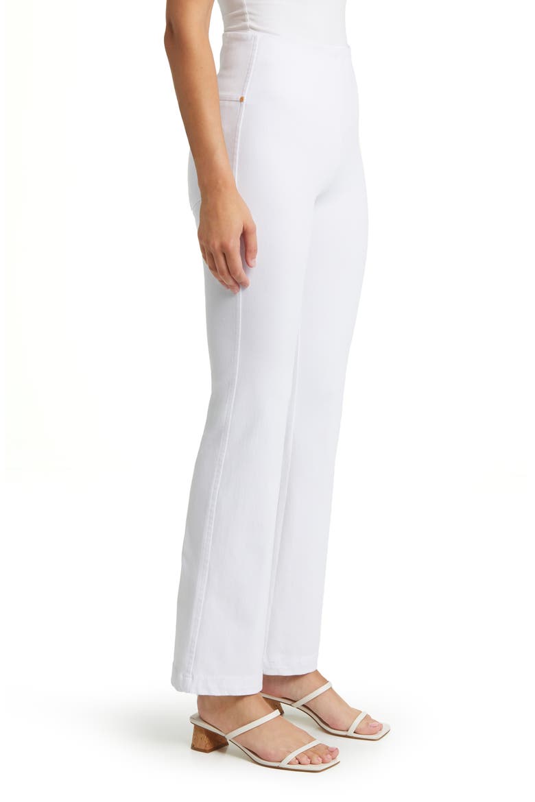 'Lyssentials High Waist Bootcut Pants, Alternate, color, WHITE