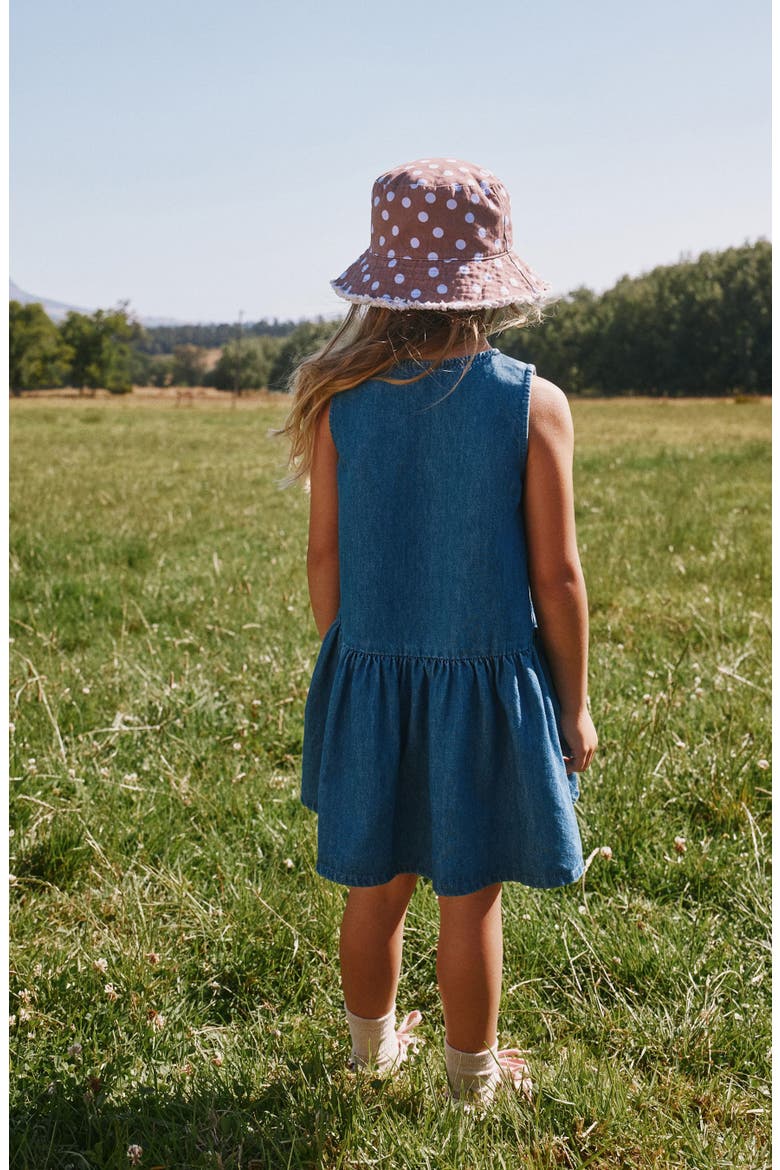 Kids' Sleeveless Denim Dress, Alternate, color, BLUE