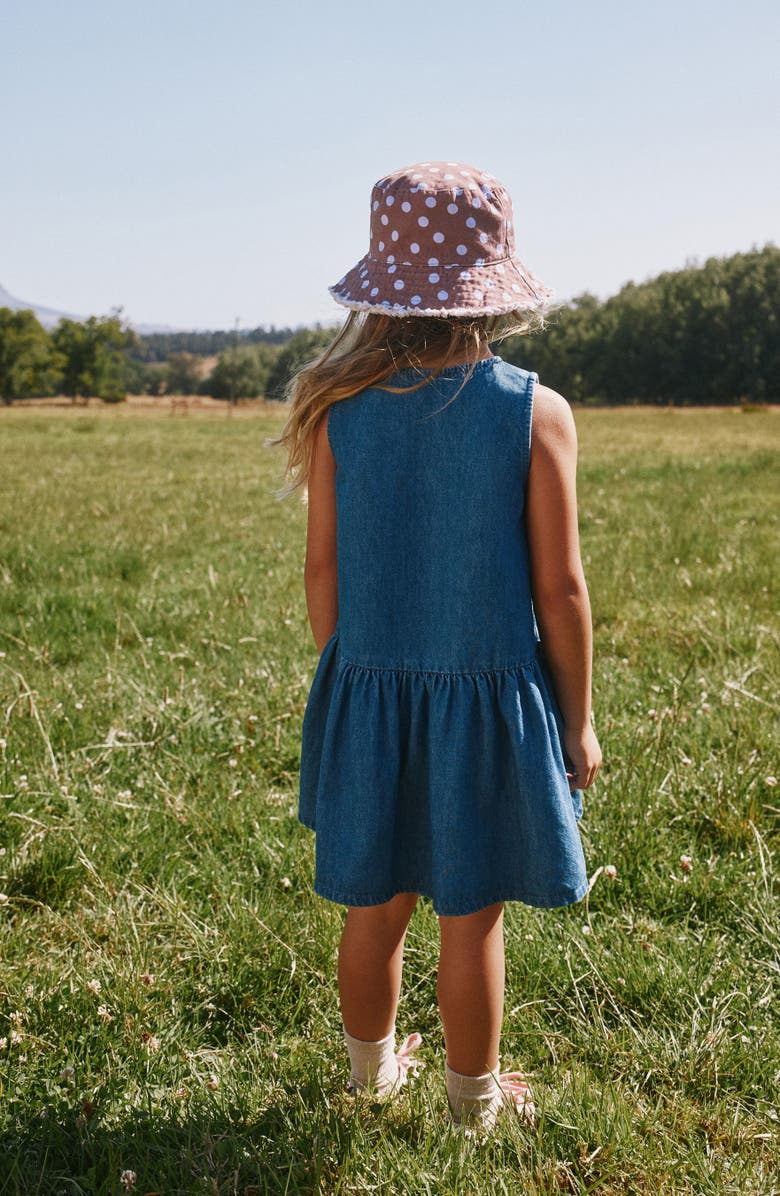 NEXT Kids' Sleeveless Denim Dress, Alternate, color, Blue