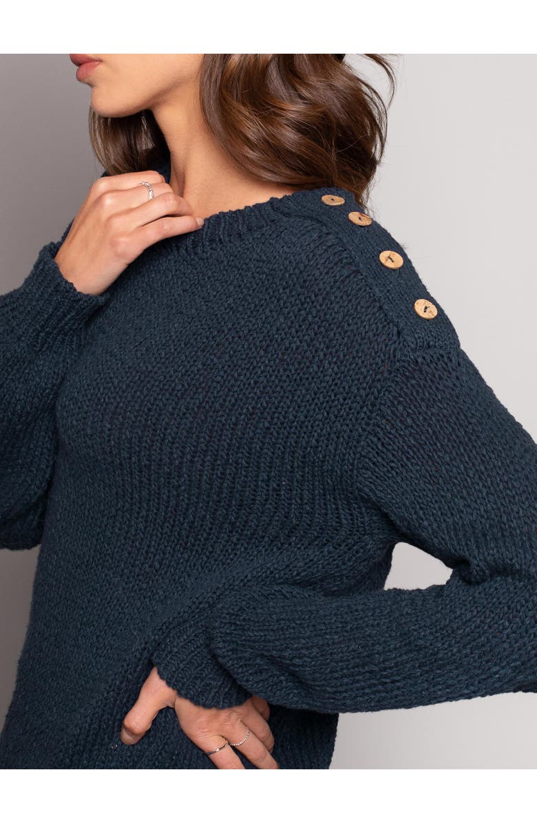 Celtic & Co. Slub Knit Button Detail Sweater, Alternate, color, 