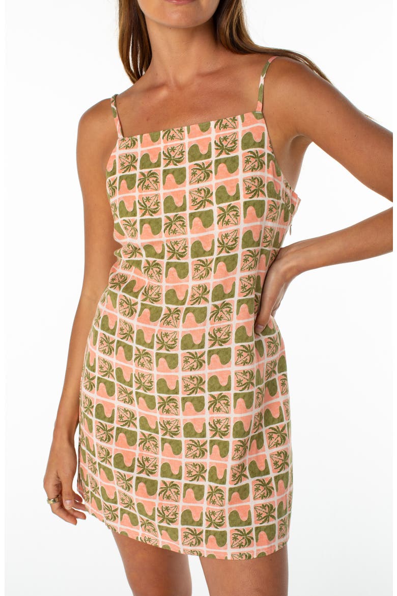 Heatwave Print Sleeveless Minidress, Main, color, DESERT FLOWER