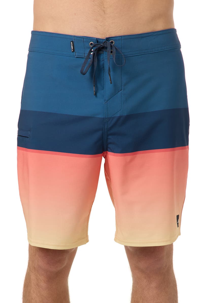 O'Neill Hyperfreak Heat Block Swim Trunks, Main, color, Persimmon